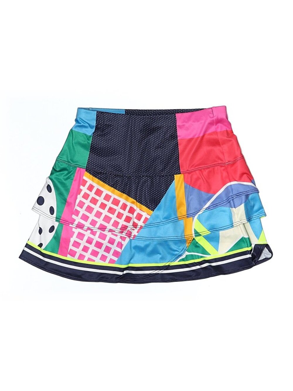 Lucky in Love pickleball skort double hit Scallop Skirt sz XS Multi color